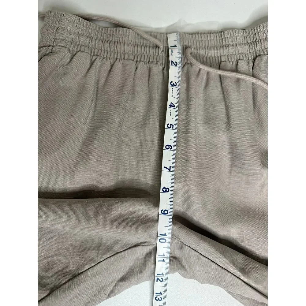Wilfred Aritzia CruiseLinen Thesis Pant Womens S Gray Lyocell Linen Trousers EUC